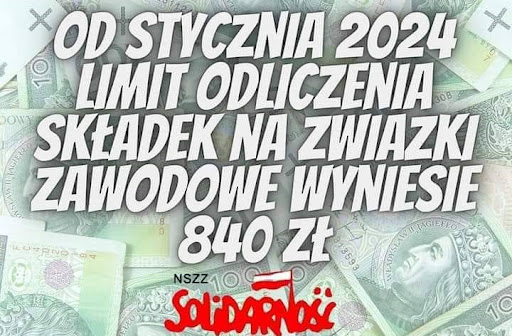 840 zł ulgi podatkowej dla związkowców