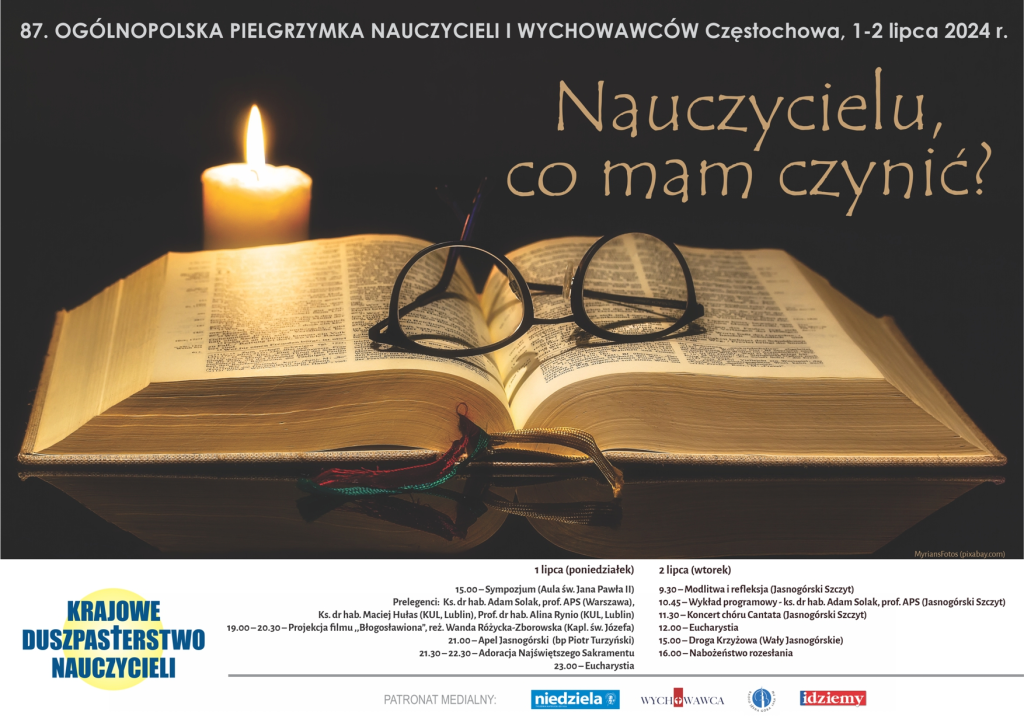 ZAPROSZENIE - 89. pielgrzymka nauczycieli i wychowawców Częstochowa 2024 r.