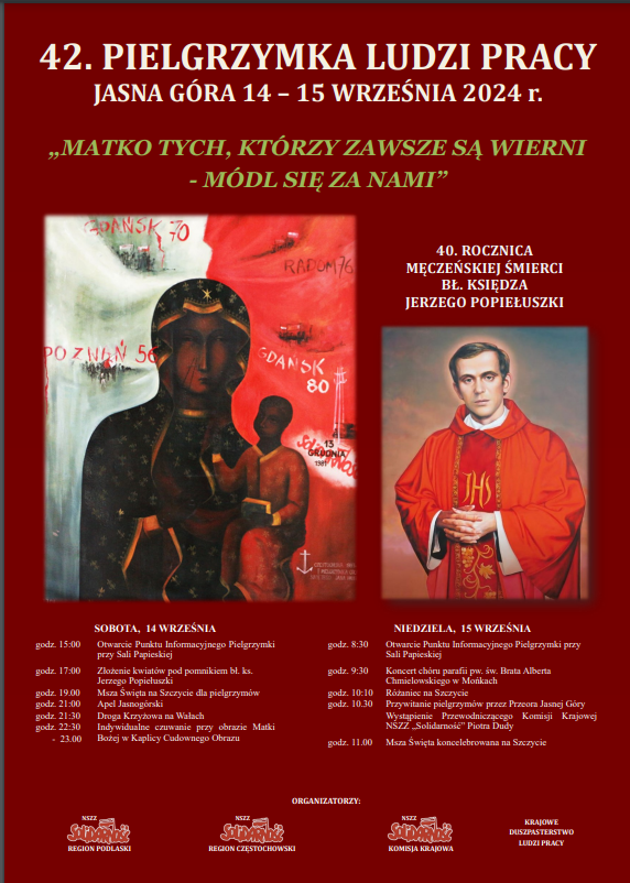 Zaproszenie - 42. Pielgrzymka Ludzi Pracy