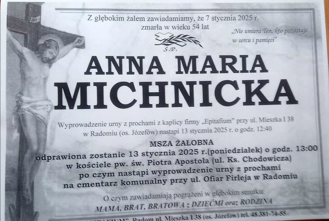 Zmarła Anna Michnicka